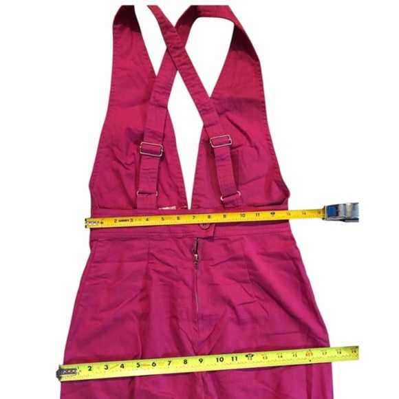 Sincerely Jules pink‎ khaki plunge front overalls jumper size small new - Picture 14 of 16